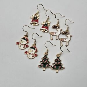 Festive Christmas Earrings Set